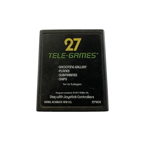 Telegames Tele-Games 27 Shooting Gallery Plane Ship  Atari 2600 Game Cartridge - Picture 1 of 1